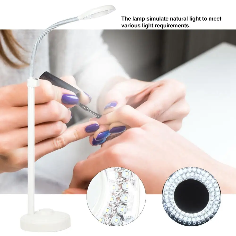 

Светодиодная Складная Лампа для татуировок, мягкий светильник с увеличительным стеклом для бровей и пор, настольная лампа для макияжа, уход...