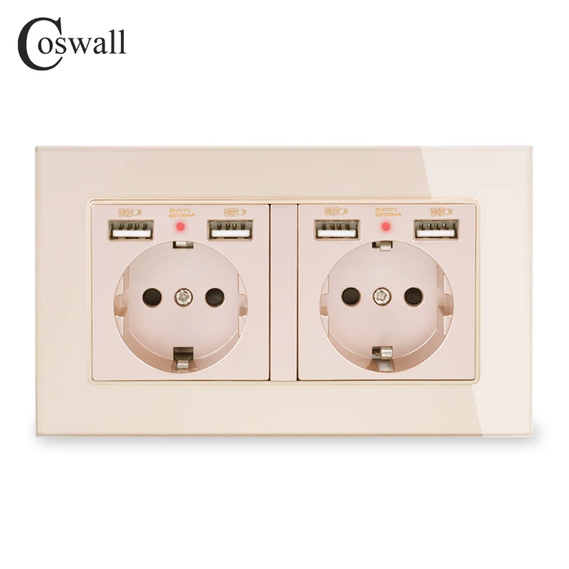 COSWALL бренд 2 Gang Россия Испания телефон с 4 USB портами для зарядки скрытый мягкий