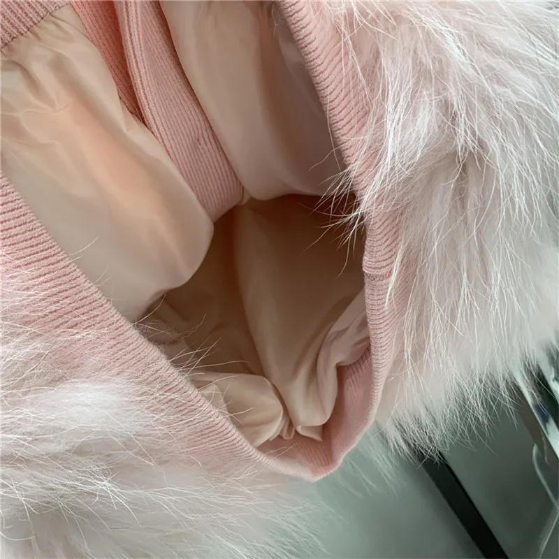 

Women's Top Quality Raccoon Fur Jackets Winter Thick Fur Short Coat Real Raccoon Fur Fluffy Overcoat Full Sleeve Soft Warm