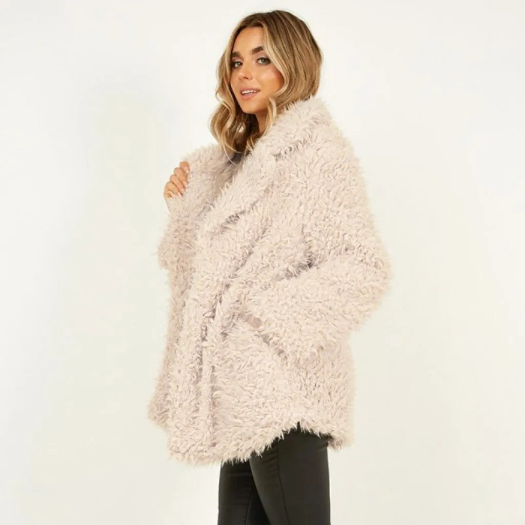 Женское пальто из искусственного меха зимняя куртка 2019 шерсти женская теплая