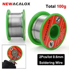 NEWACALOX бессвинцовый припой с канифольным ядром 0,6 мм Sn993 Pb007 Cu0.7 с флюсом 2.2% Оловянная проволока для электрической пайки сварочных работ
