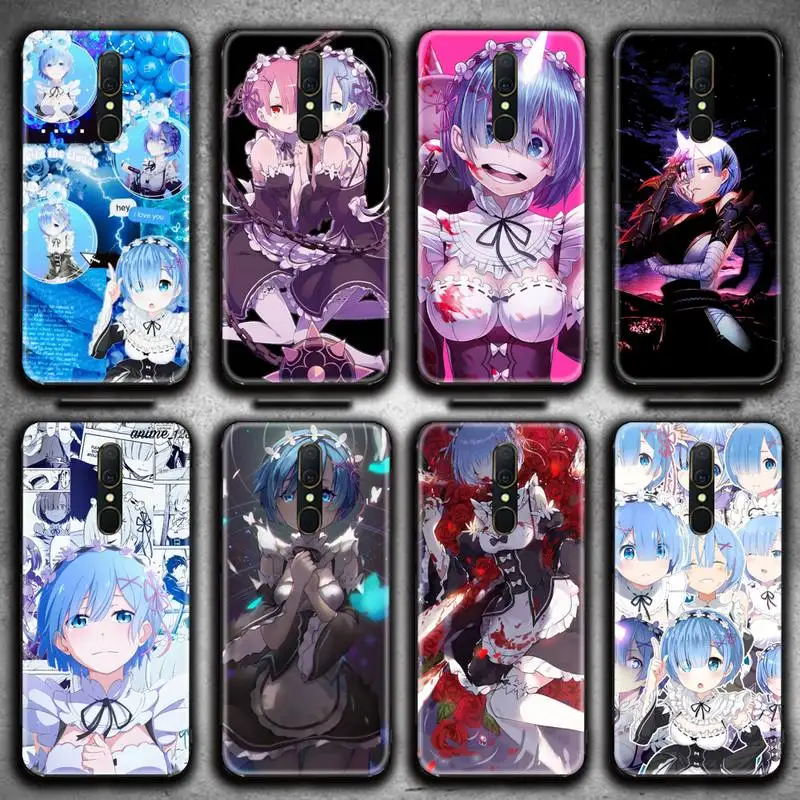 Аниме Re Zero Rem чехол для телефона Oppo A5 A9 2020 Reno2 z Renoace 3pro A73S A71 F11|Бамперы| |