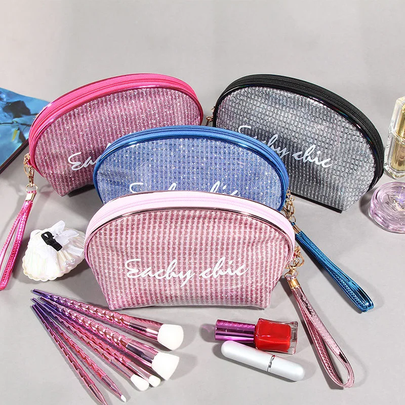 

Free Shipping Waterproof transparent cosmetic storage bag Travel portable toiletry bag storage bag large capacity