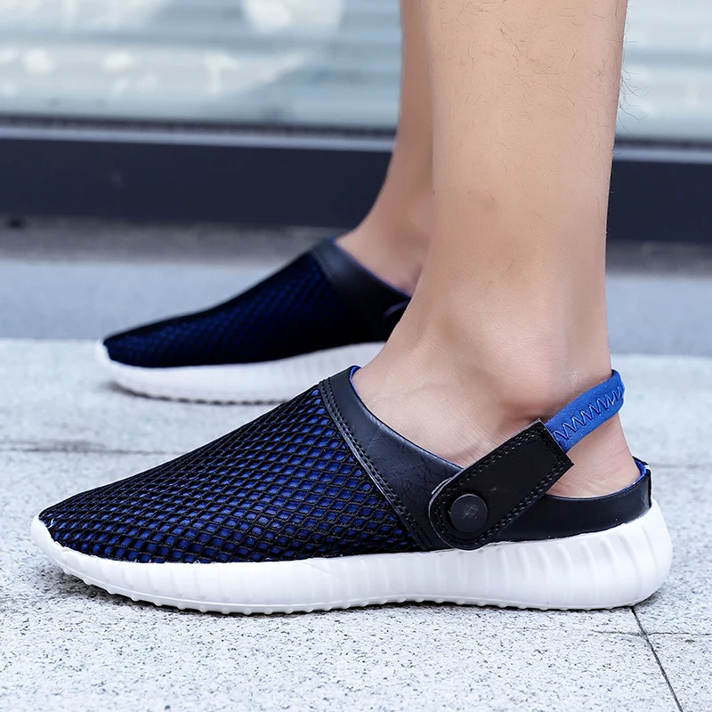 

2021 Summer Men's Mesh Slipper Classic Outdoor Sport Lightweight Slippers For Men Fashion Casual Beach Walking Slippers Big Size