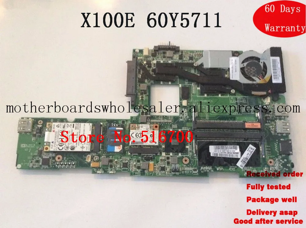 Материнская плата Placa 60Y5711 для Lenovo X100E Материнские платы ноутбуков MV40 процессор