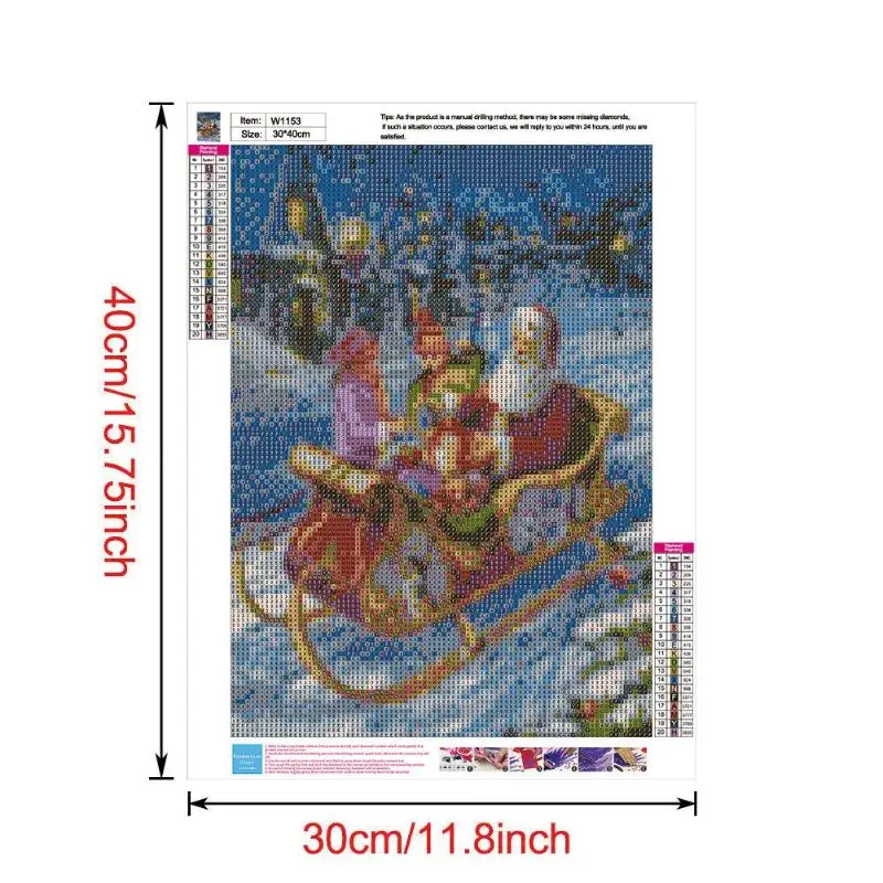 5D DIY полная дрель Алмазная картина холст смола алмаз Санта Клаус комплекты для