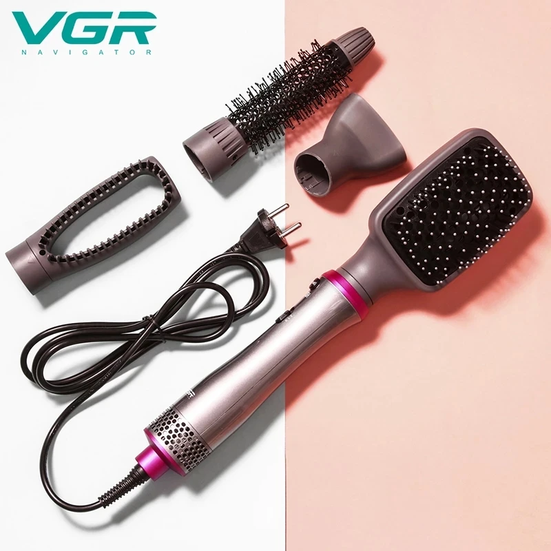

4-in-1 Hair Dryer Brush One Step Hair Dryers And Volumizer Fluffy Hot Air Brush Comb Hair Straightener Curling Wand Styling Tool