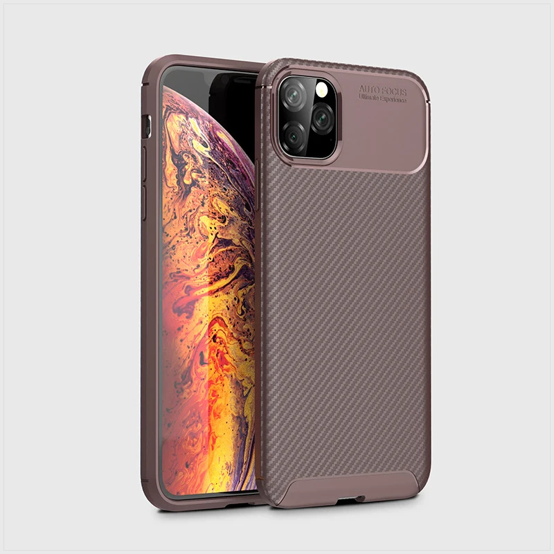 Carbon fiber pattern phone case for iphone 11 11pro max matte Anti-fall for iphone x xs xr max 7 8 6 plus s Carbon fiber cover