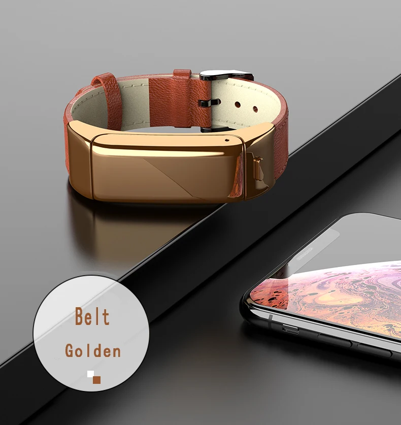 B6 Bluetooth earphone smart headset watch with microphone Smart Bracelet Waterproof touch screen Watch Band Alarm Clock