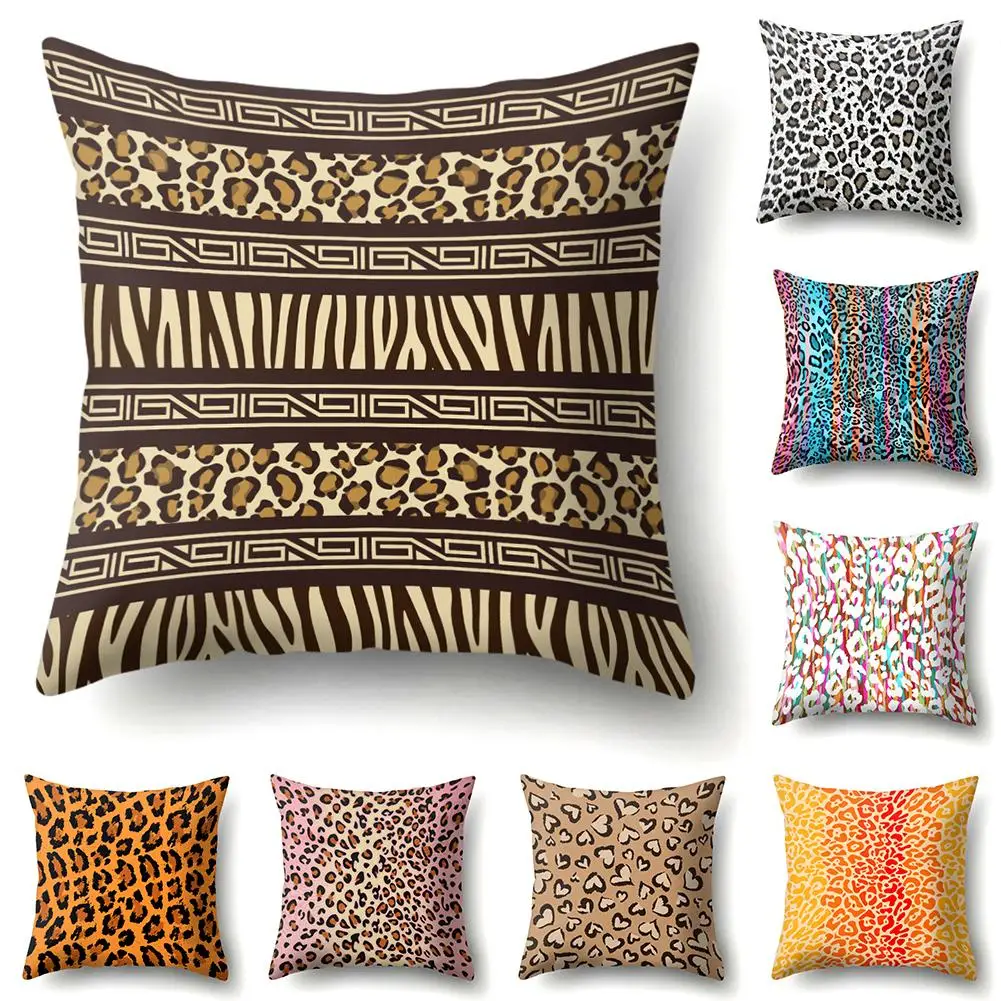 45x45 см наволочка с леопардовым принтом для дивана спальни автомобиля кафе офиса