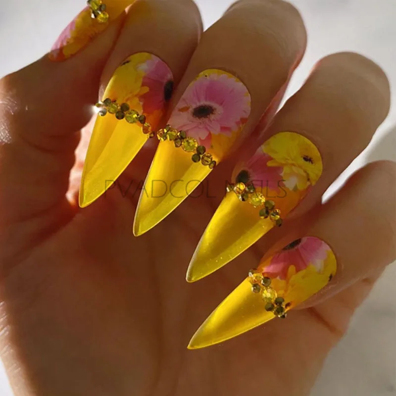 Jumbo цветочный ногтей наклейки из фольги для переноса слайдер Бумага обертывания