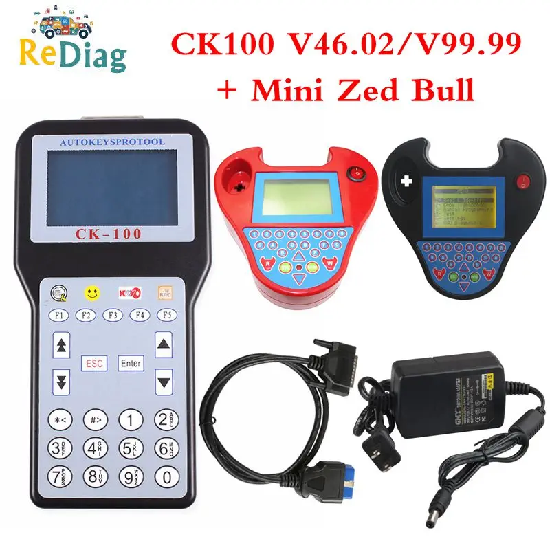 Лучшее качество поколения CK100 ключ программист v46,02 v99,99 мини-zed-bull CK 100 ключ программист с 1024 жетонов ограниченный CK-100