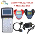 Лучшее качество поколения CK100 ключевой программист V46.02 V99.99 Мини zed bull CK 100 ключевой программист с 1024 жетонов ограничено CK-100