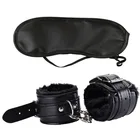 БДСМ секс-игрушка Регулируемая искусственная кожа плюшевые наручники манжеты на лодыжку фиксатор Женский Секс бондаж экзотические аксессуары