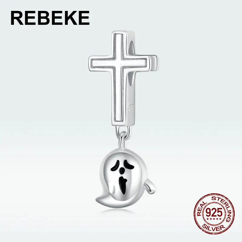 100% Стерлинговое Серебро 925 пробы подвеска в виде призрака на Хэллоуин