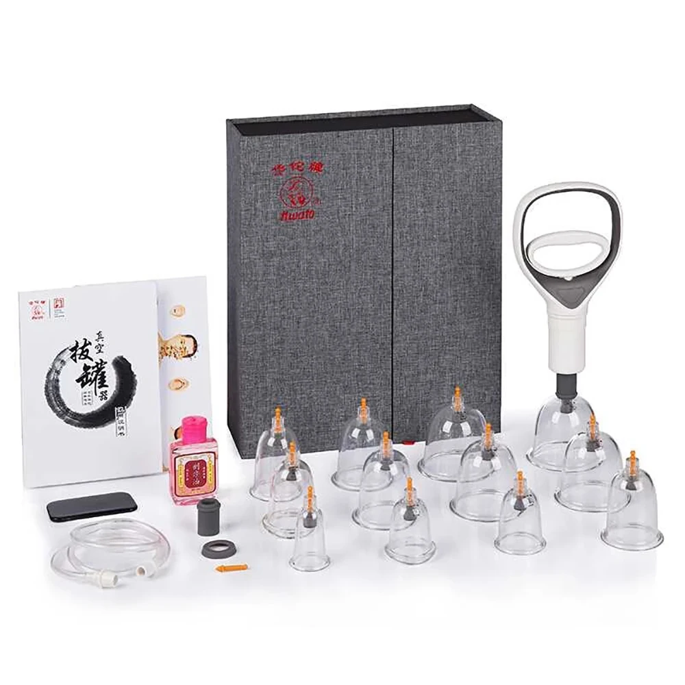

10/12 Cans HuaTuo Vacuum Body Massager Chinese Aspirating Cupping Therapy Set Ventosa Health Care Relaxation Massage Face Sucker
