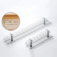 high quality hanging basket metal table bottom shelf for plug socket storage rack holder home office desk cable wire organizer