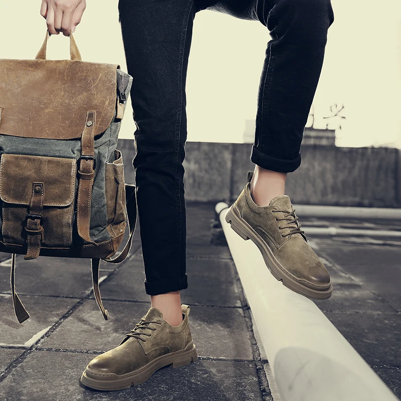 Мужские замшевые туфли темно-синие классические деловые оксфорды на плоской