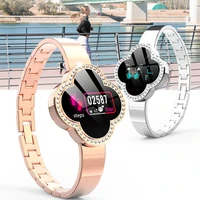 s6 fashionable smart watch fitness wristband four leaf dial heart rate monitor smart bracelet lady watch for friend as gift