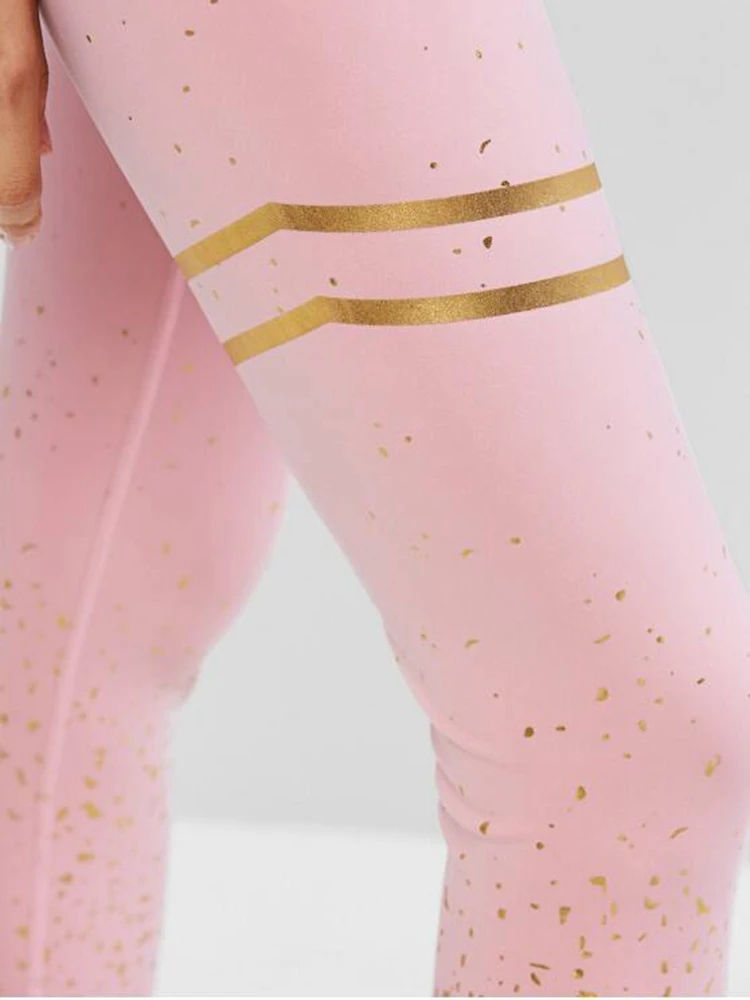 

WITHZZ Stretch Bronzing Sports Workout Flexible Pants Female Fitness Casual Leggings