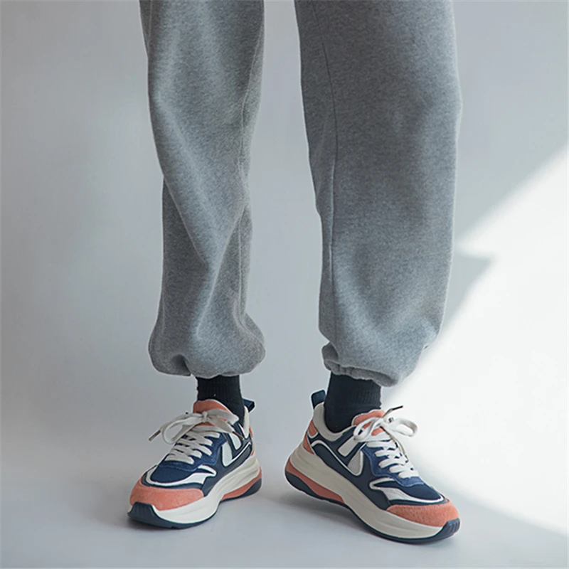 

Mixed Colors Women Sneakers Mesh Platform Shoes Beige Fashion Casual Breathable Thick Bottom Ladies Autumn Shoes Woman 2021 New