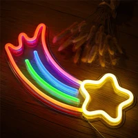 meteor neon lights neon signs bar party wall hanging light for shop window art wall xmas decor colorful neon lamp usb powered