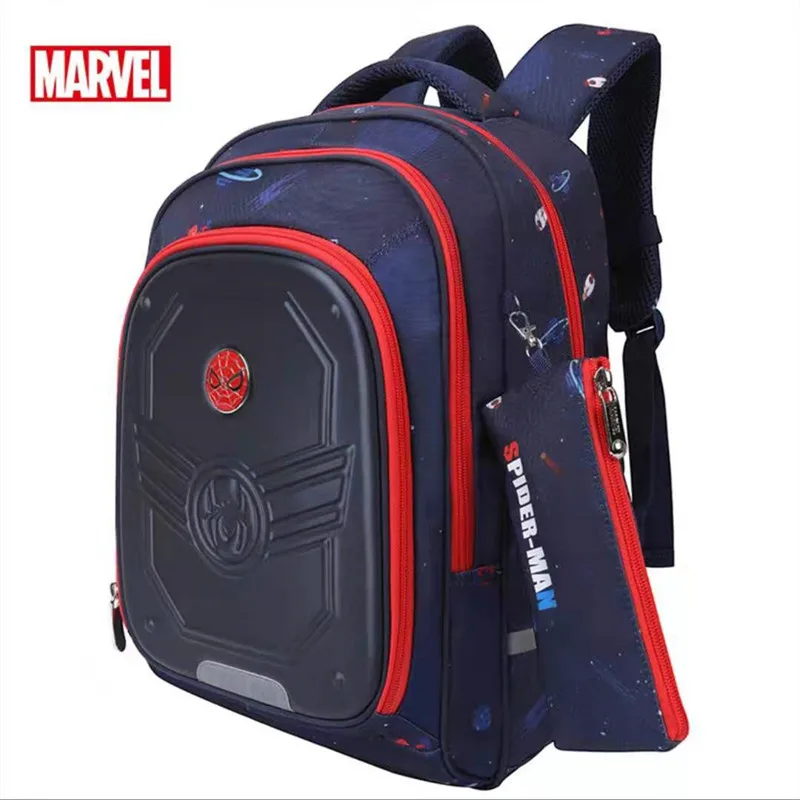 Disney New School Bags For Boys Primary Student Shoulder Orthopedic Backpack Grade 1-5 Spider Man Captain America Mochilas