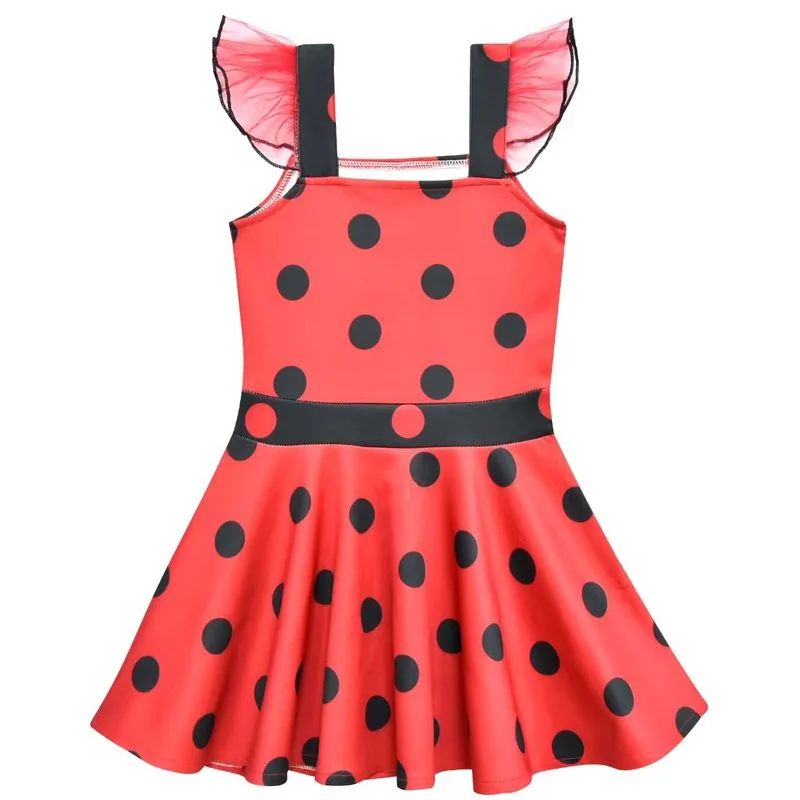 Костюм для девочек с божьей коровкой на Хэллоуин коровки Детское платье