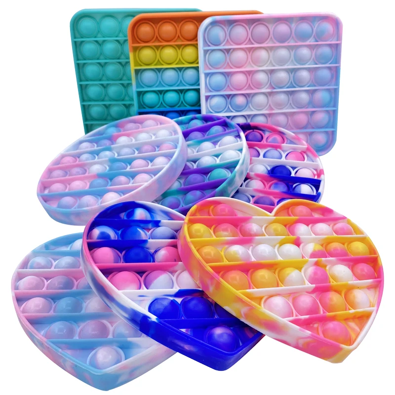 

Push Bubble Sensory Pop It Fidget Toy Box Squishy Figet Stress Reliever Toys Adult Child Funny Anti Stress Popit Reliver Poppit