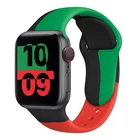 Ремешок для apple watch 44 мм, 38 мм, ремешок для iwatch 40 мм, 42 мм, черный спортивный браслет для apple watch series 6, 5, 4, 3, Se 2