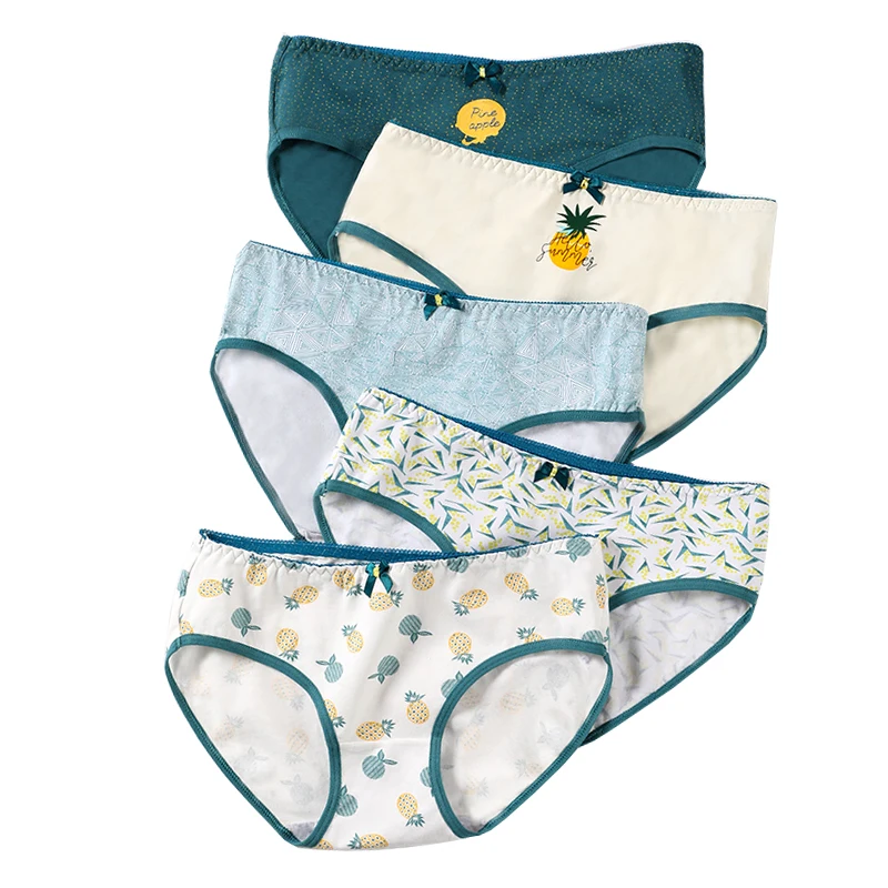

LANGSHA 5Pcs/lot Women's Panties Cotton Sexy Seamless Underwear Breathable Briefs Cute Bow Girls Lingerie Soft Female Lingerie