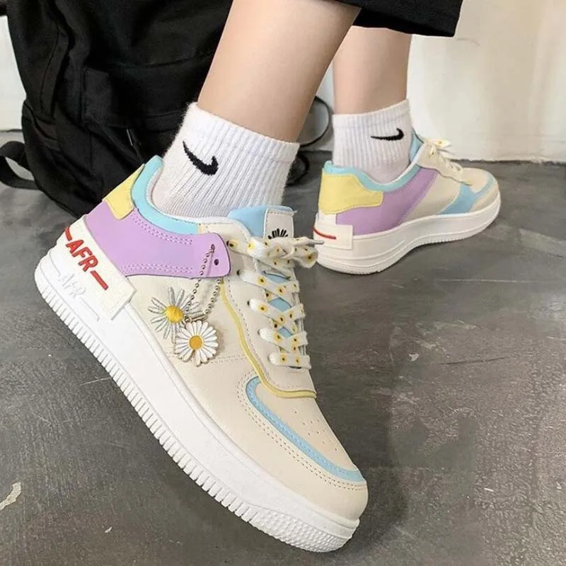 Women's Shoes Thick Bottom Casual Shoes Sports Shoes High Quality Board Shoes Women Sneakers 2021 zapatillas mujer
