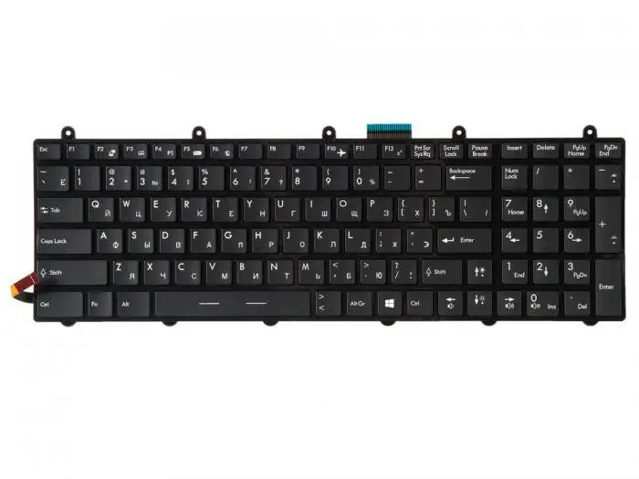 Клавиатура для ноутбука MSI GT60 GT70 GX70 MS-1762 Clevo P150EM. Чёрная с разноцветной подсветкой