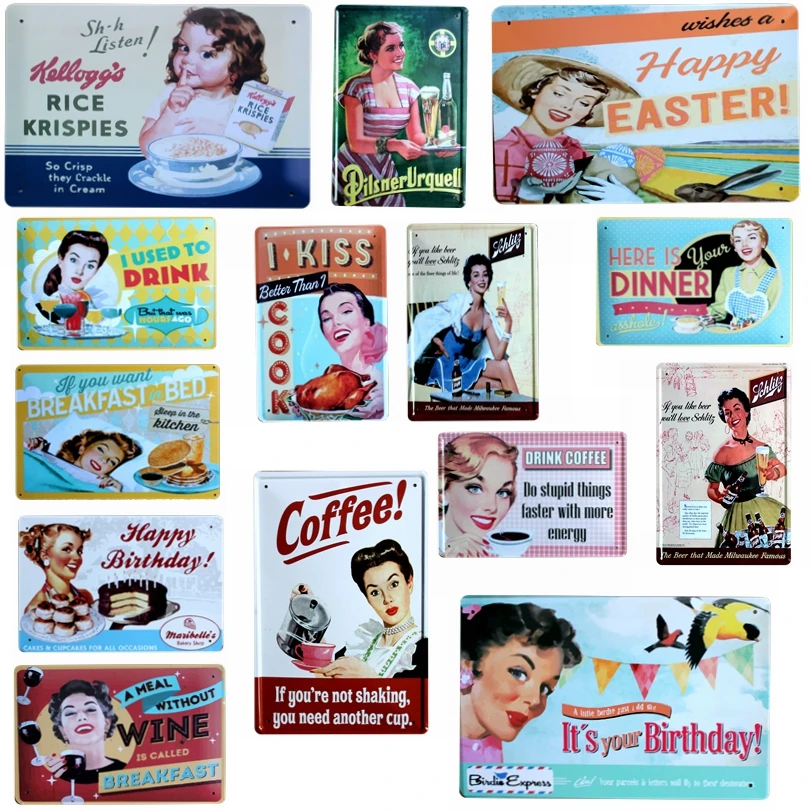 

Металлическая табличка для кофе, вина, кухни во французском стиле, железный плакат, наклейка на стену