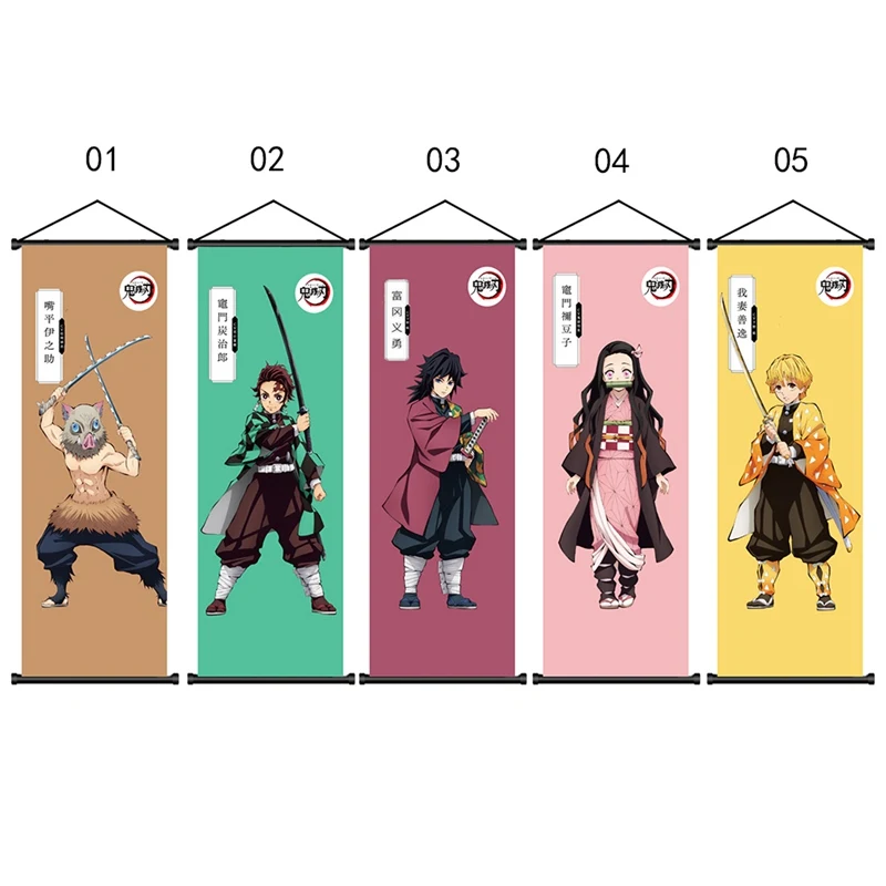 

Anime Poster Anime Paintings Demon Slayers Blade Paintings Anime Painting Posters Wall Scroll Demon Destruction Killer 70*25CM