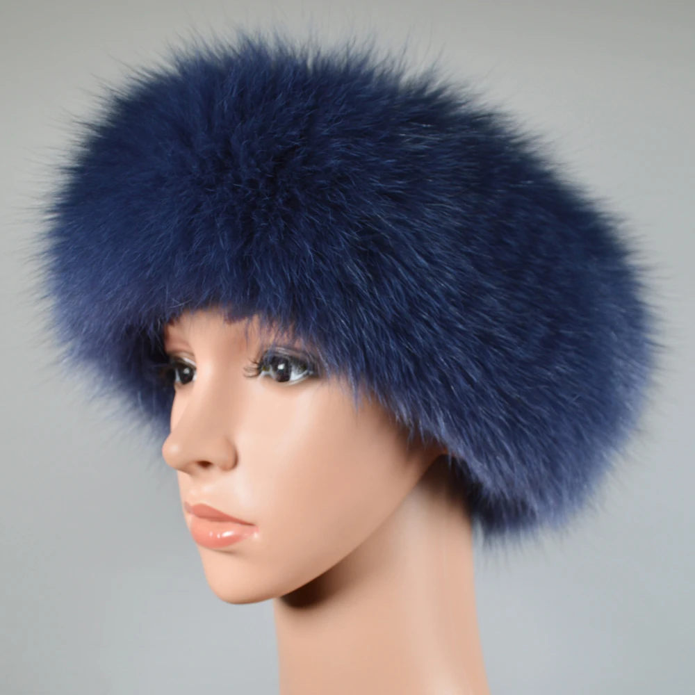 New Style Brand Women Real Fox Fur Scarf Girls Warm Knitted Good Elastic Ring Headband Natural Soft Scarves |