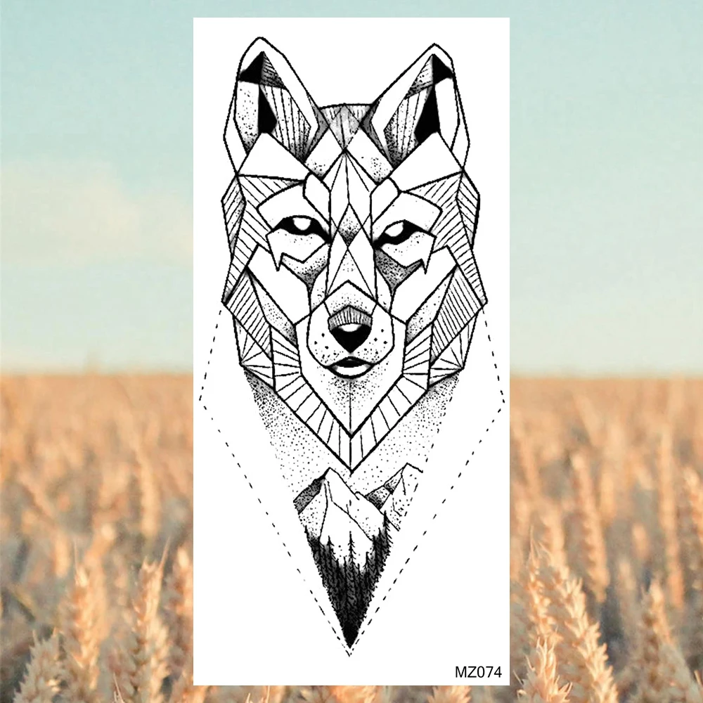 Временные татуировки с черным тигром для женщин и мужчин взрослых