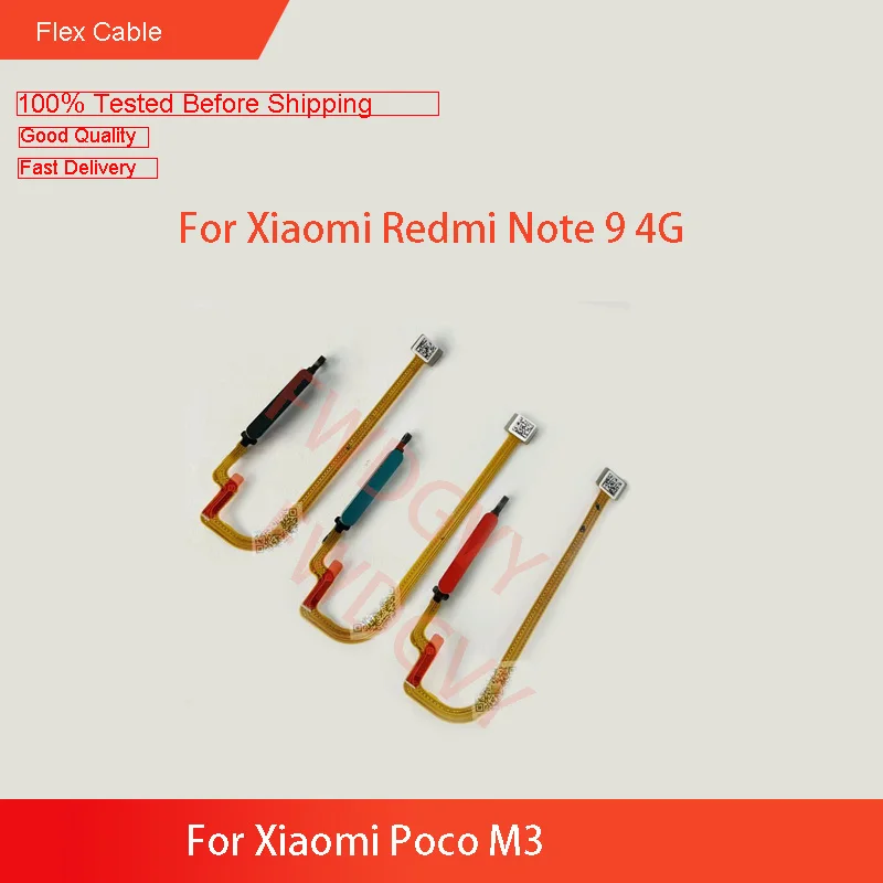 

For Xiaomi Redmi Note 9 4G Fingerprint Sensor Home Button Key Touch ID Flex Cable For Xiaomi Poco M3 Replace Repair Parts