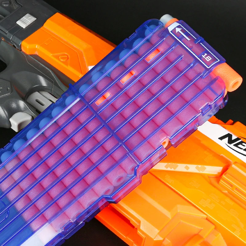 

6-12-18 Orange Reload Clip For Nerf Magazine Round Darts Replacement Toy Gun Soft Bullet Clip For Nerf Blaster Arma De Brinquedo