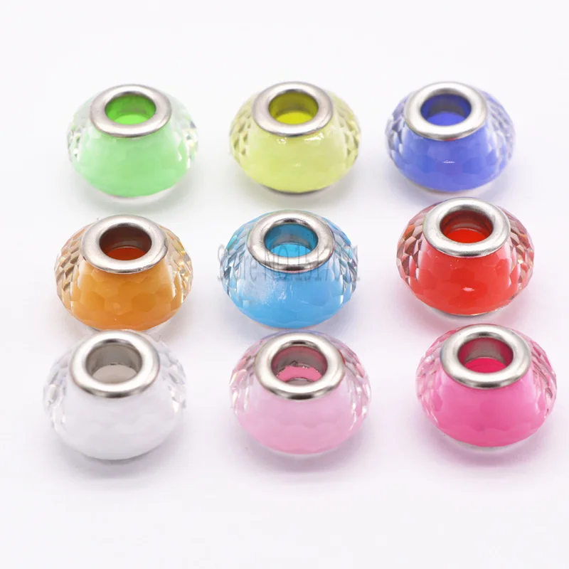 Посеребренные бусины из муранского стекла 14 мм 10 шт./лот|pandora bracelets charm|fit pandorabeads fit