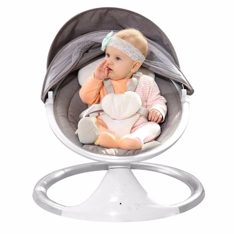 

Children's Rocking Chair Baby Bed Rocking Chair Smart Bluetooth Swing New Enlarged Hanging Basket Rattan Basket