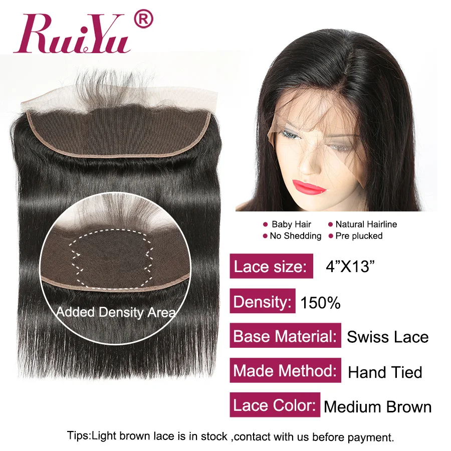 Фронтальная сетка с пряди перуанские прямые пучки волос фронтальной