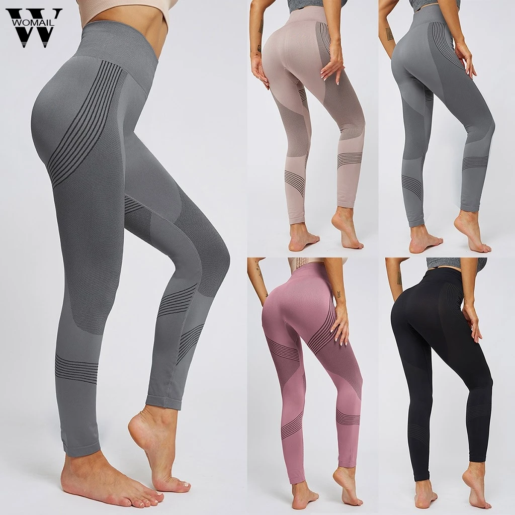 Womail женские брюки бесшовные эластичные для фитнеса спортивные обтягивающие