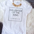 Футболка для христианина футболка с надписью Дочь короля для женщин, футболка с рисунком Иисуса, женский топ в стиле Харадзюку