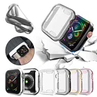 360 Тонкий чехол для часов Apple Watch 6 SE 5 4 3 2 1 42 мм 38 мм, мягкая прозрачная защитная пленка из ТПУ для iWatch 4 3 44 мм 40 мм