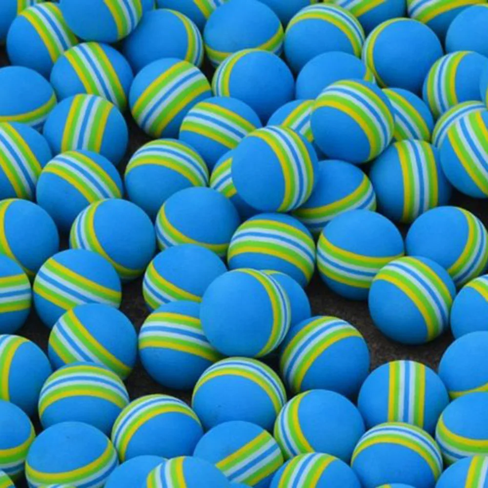 

20pcs Swing Training Aids Indoor Practice Sponge Balls (Blue)