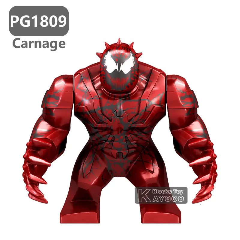 Carnage Одна распродажа, Большие Супер герои, анти Веном, танос, калл, обсидиан, Халк, Бастер, Человек-паук, Бэтмен, Бэйн, фигурка, модель, строительные блоки, игрушки - Цвет: Carnage