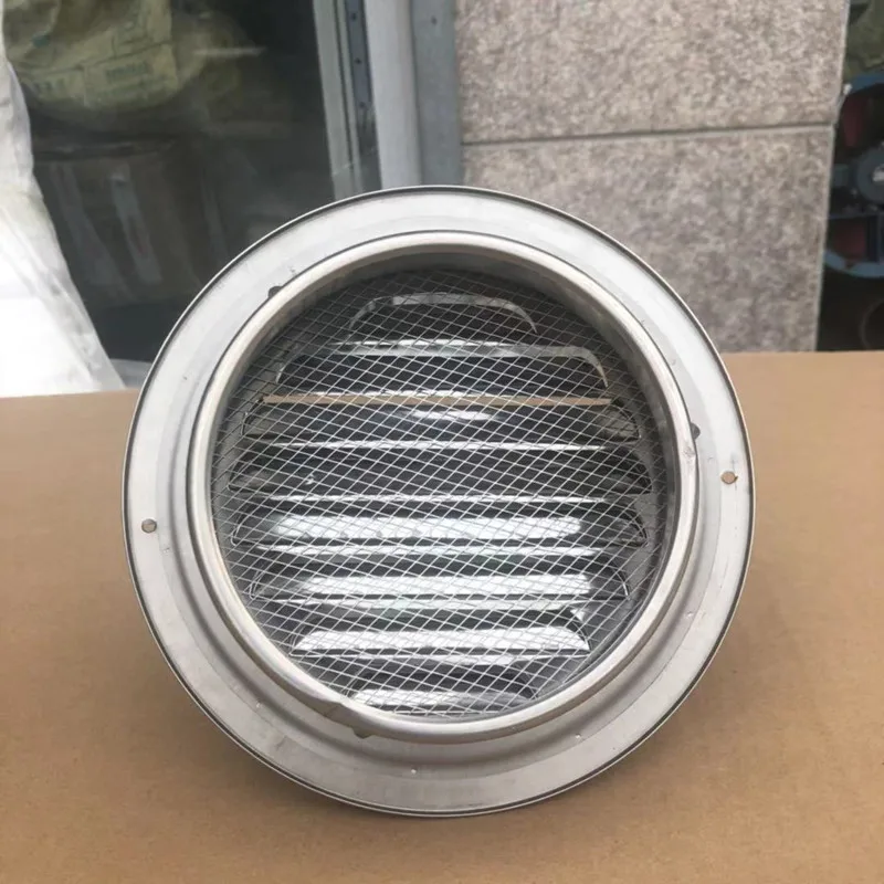 

60-120mm Steel ventilation grill wall hole cover extractor hood louver valve exhaust fan pipe Heating Cooling Vent system