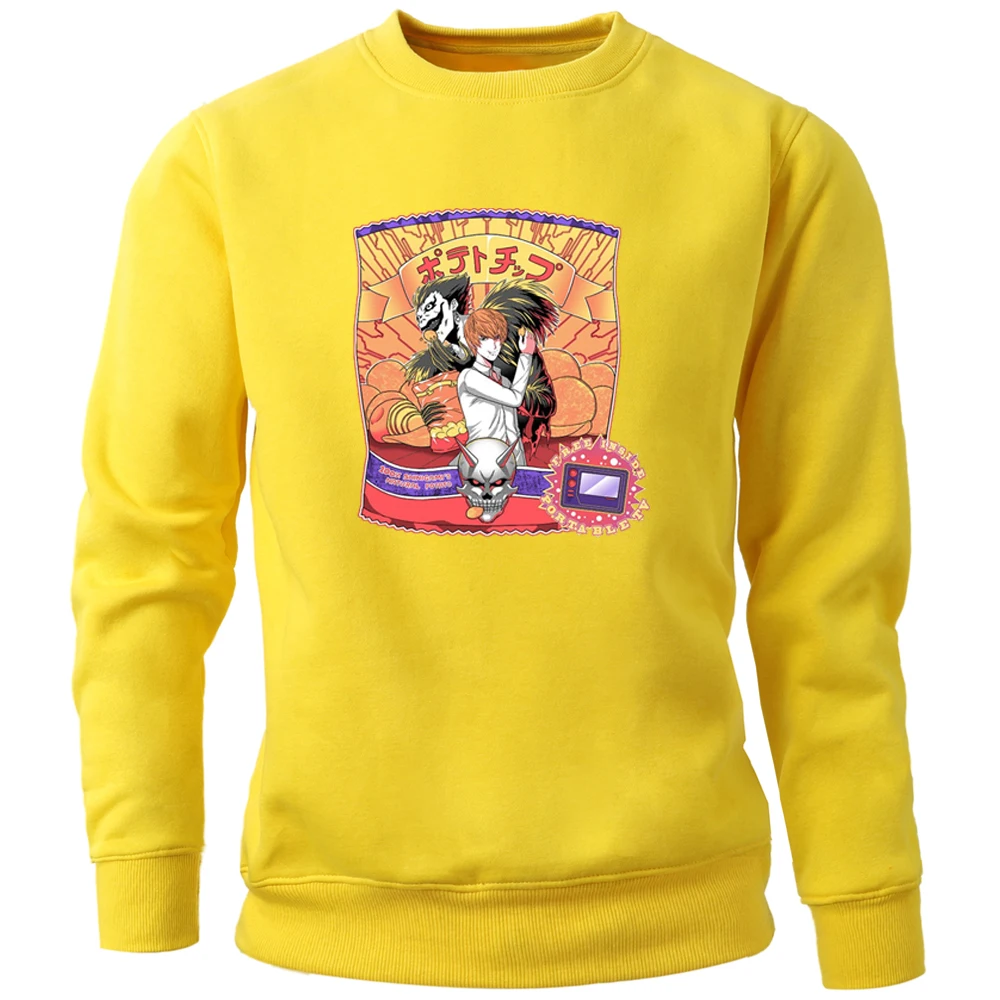 

Japan Anime Ghost Face Sweatshirt Mens Harajuku Streetwear Crewneck Tops 2020 New Round Collar Pullovers Men Hoodies Tracksuits