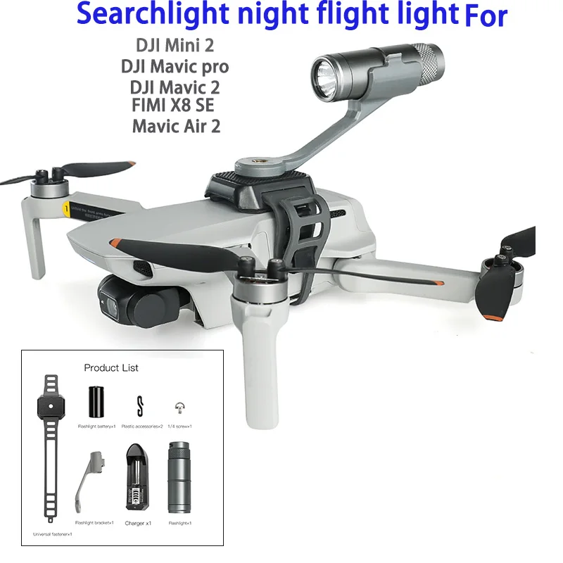 

Drone Top Searchlight Flight light Flashlight W Charger For DJI Mini 2/Mavic air 2/Mavic 2/pro/Fimi X8 SE Drone Accessories